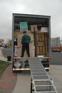 The trailer doors just opened at the new house, load still intact